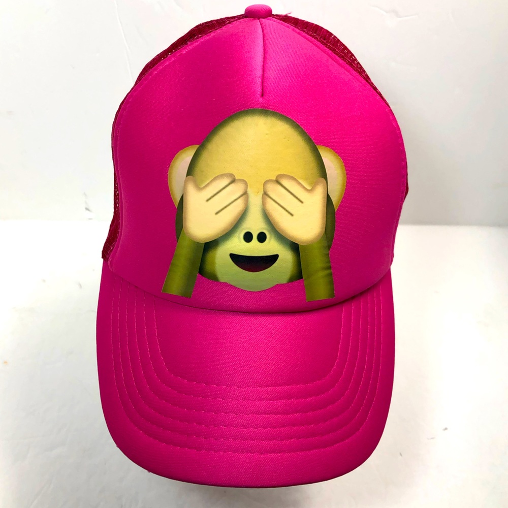 Pink Polyester Mesh Women Adjustable Baseball Cap